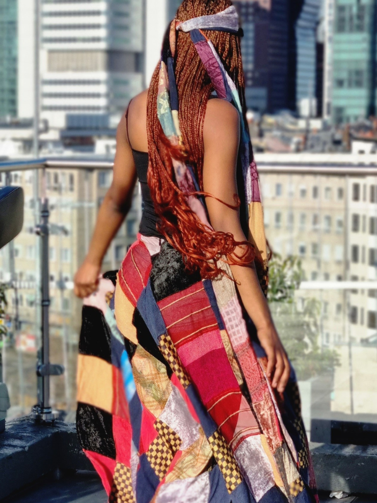 LoveRich High-Split Skirt